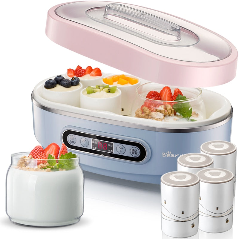 Bear Yogurt Makers 2 lot Liner 8 Pcs Porcelain Cup Yogurt Cup Thermoregulator Kitchen Appliance