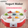 Electric Yogurt Maker Stainless Steel Liner Automatic Mini Yogurt Machine cups for yogurt kitchen appliances DIY Tool Glass cup